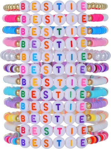 Friendship Bracelets for Women Heishi Clay Bead Bracelets Beaded Stretch Bff Bracelet Boho Stackable Bracelet Preppy Summer Beach Jewelry Party Favors in Saudi Arabia