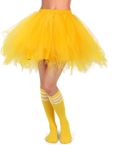 تنورة Forwe Tutus للنساء البالغات، تنورة توتو من التل بطبقات مع جوارب عالية للركبة للنساء العدائين، هدايا الحفلات in Kuwait