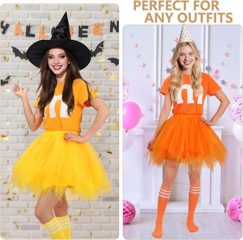 تنورة Forwe Tutus للنساء البالغات، تنورة توتو من التل بطبقات مع جوارب عالية للركبة للنساء العدائين، هدايا الحفلات in Kuwait