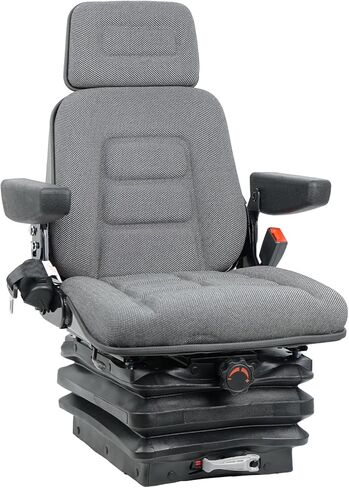 Universal Tractor Suspension Seat with Adjustable Angle Back,Armrest And Safety Belt,for Linde Forklift Tractor,Excavator Skid Loader Backhoe Dozer Telehandler in Kuwait