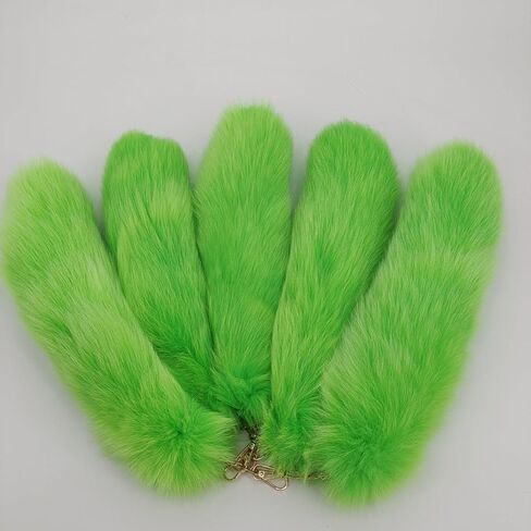 Faux Fur Fox Tail KeyChain for Women Therian Costume Cosplay Handbag Fashion Charm Wolf Tail Keychain Gift for Party in Kuwait
