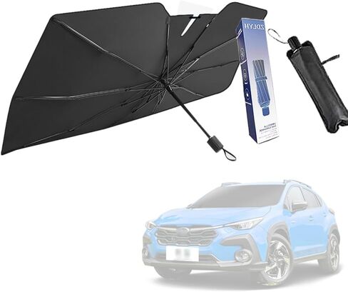 ZDLYH Car Windshield Sun Shade Umbrella,compatible with Subaru Crosstrek, Protect Car from Sun Rays & Heat Damage,UV Ray Reflector,Protect Interior & Keep Cool (For Crosstrek(Vent,Medium (55 * 31in))) in Saudi Arabia