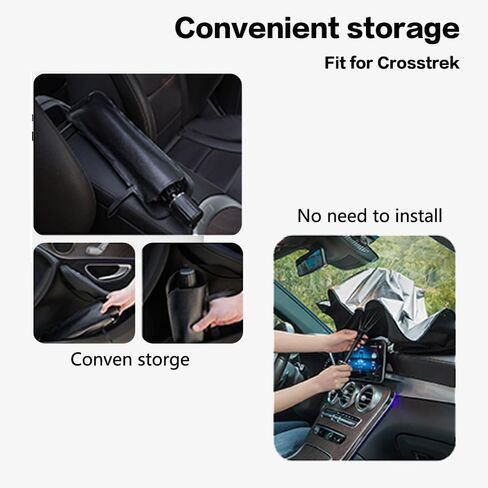ZDLYH Car Windshield Sun Shade Umbrella,compatible with Subaru Crosstrek, Protect Car from Sun Rays & Heat Damage,UV Ray Reflector,Protect Interior & Keep Cool (For Crosstrek(Vent,Medium (55 * 31in))) in Saudi Arabia