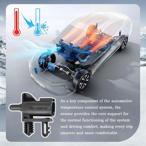مستشعر درجة حرارة الهواء المحيط للسيارة OEM#AU5Z12A647B، AU5Z-12A647-B، 2 دبوس مستشعر درجة الحرارة المحيطة ملحقات السيارة المتوافقة مع لينكولن MKT MKS MKZ، فورد فيوجن F-150 Explorer in Saudi Arabia