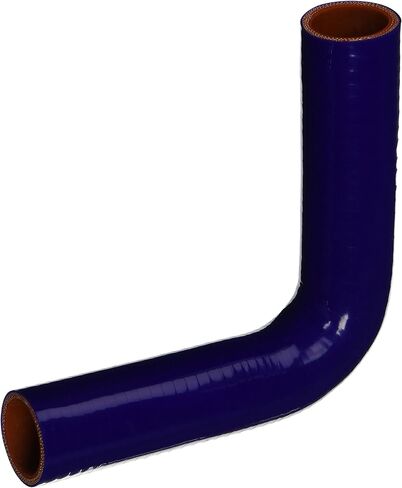 HPS HTSEC90-125-BLUE خرطوم توصيل الكوع المقوى بأربع طبقات من السيليكون بدرجة حرارة عالية 90 درجة، الحد الأقصى للضغط 75 رطل لكل بوصة مربعة، طول الساق 4 بوصات على كل جانب، معرف 1-1/4 بوصة، أزرق in Kuwait