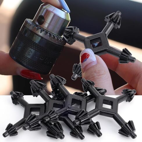 1pcs Cross Wrench 4 in 1 Drills Chuck Key Star Wrench 4 Way Chuck Key Spanner Ratchet Socket Ring DIY Projects Home Repairs in Saudi Arabia