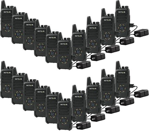 Retevis RT22S 2 Way Radios, Portable and Mini Walkie Talkies for Adults, Channel Display, Hands Free Two Way Radios Rechargeable for Daycare Business Warehouse Retail Church(20 Pack) in Saudi Arabia