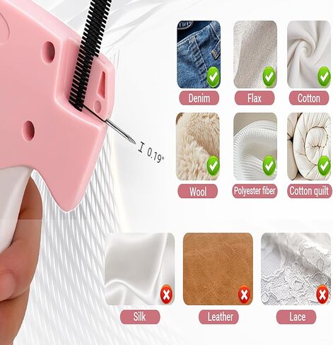 Stitch Gun for Clothes, Handheld Quick Clothing Fixer Tagging Gun with 6 Needles, 1000Black 1000 White Fasteners, Ideal for Sewing, Quilting, Clothing Labels in Saudi Arabia