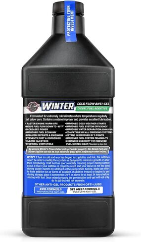 Opti-Lube Winter Formula Anti-Gel Diesel Fuel Additive: Quart (1 Quart - Treats 128 Gallons) in Saudi Arabia