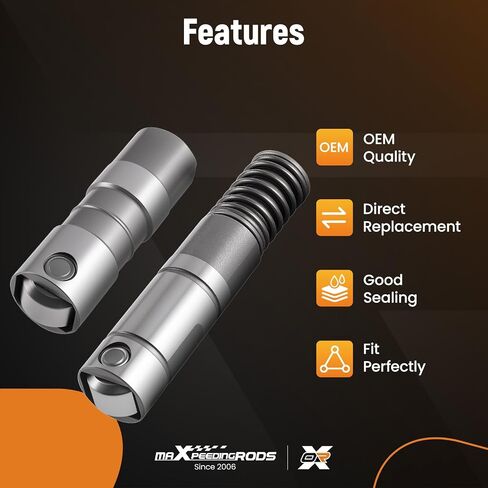 maxpeedingrods 8 رافعات أسطوانة هيدروليكية و8 رافعات صمام AFM متوافقة مع 2007-2012 Chevy GMC Cadillac Buick 4.8L 5.3L 6.0L 6.2L رافعات صمام إدارة الوقود النشطة، 12569256 12645725 12680871 in Kuwait