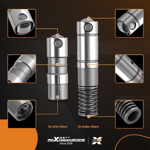 maxpeedingrods 8 رافعات أسطوانة هيدروليكية و8 رافعات صمام AFM متوافقة مع 2007-2012 Chevy GMC Cadillac Buick 4.8L 5.3L 6.0L 6.2L رافعات صمام إدارة الوقود النشطة، 12569256 12645725 12680871 in Kuwait