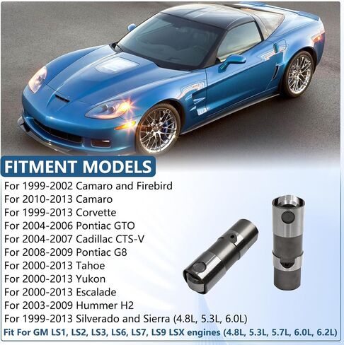 LS7 Lifters Set of 16 with Guide Trays Fit for LS1 LS2 LS3 LS6 LQ4 LQ9 LY5 LY6 LM7 4.8 5.3 5.7 6.0 6.2 Replace 12499225 17122490 in Saudi Arabia