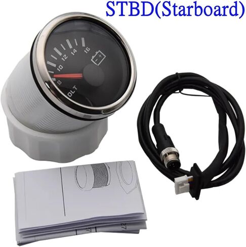NMEA 2000 52 مم مقياس مستوى الوقود الفولتميتر 8-16 فولت ضغط الزيت 0-10 بار مقياس درجة حرارة الماء مقياس مؤشر قارب السيارة لشاحنة السيارات (لوحة المياه) in Saudi Arabia