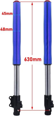 Front Inverted 630MM Fork 45MM/48MM with Shock Protector Cover for Chinese Dirt Pit Bike CRF KLX (Silver-12mm Alxe) in Kuwait