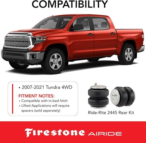Firestone Ride-Rite Rear Air Helper Springs Kit fits 2022-2024 Tundra 2WD 4WD | Easy Installation, Brake Effectiveness | 2628 in Saudi Arabia