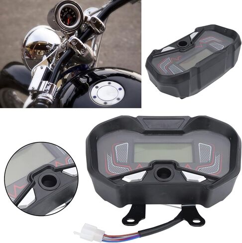Motorcycle Speedometer,Motorcycle Electric Tricycle Dashboard Fuel Speedometer LCD Display 48‑60V in Saudi Arabia