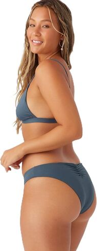 O'NEILL Womens Swim Saltwater Solids Matira Cheeky Bikini Bottom, Black, L in Kuwait