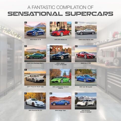 RED EMBER Sports Cars 2026 Wall Calendar 12 Month | Thick & Sturdy Paper | Holiday Gift | Luxury Exotic Car Calendar 2026 in Saudi Arabia