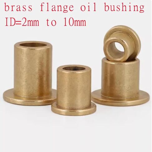 Brass Self-Lubricating Bushing Guide Sleeve, Powder Metallurgy Oil Copper Bearing with Flanged Design, 2mm-5mm Inner Diameter (8x10x12-15x1 5pcs) in Saudi Arabia