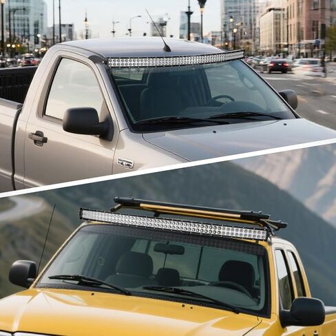 Nilight 50 inch Curved LED Light Bar Bracket Mounting Upper Windshield Roof Cab Brackets Compatible with Ford Ranger 1993-2011 Pickup 4-Door or 2-Door in Saudi Arabia