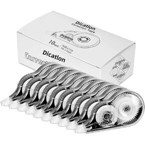 White Correction Tape 10 Pack, Easy Use Roller Applicator, Instant Dry, Jam Free PET Film, Smooth Precise Corrections for School, Office, Home in Saudi Arabia