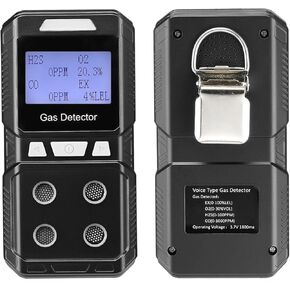 Portable 4 Gas Detector Recharable Multi Gas Monitor Air Quality Tester Analyzer High Precision Gas Meter Real Time Reading in Kuwait