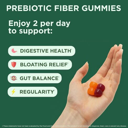 Yuve Fiber Gummies - Delicious - 3g Soluble Fiber Gummy Supplement - Supports Digestive Health & Regularity - Vegan & Gluten-Free Fiber Gummies for Adults & Women - Non-GMO & Low Sugar - 60Ct (2 Pack) in Kuwait