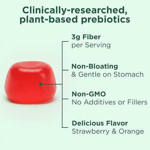 Yuve Fiber Gummies - Delicious - 3g Soluble Fiber Gummy Supplement - Supports Digestive Health & Regularity - Vegan & Gluten-Free Fiber Gummies for Adults & Women - Non-GMO & Low Sugar - 60Ct (2 Pack) in Kuwait