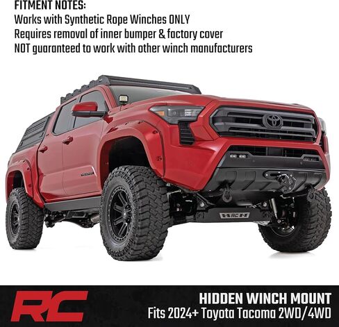Rough Country Hidden Winch Kit for Toyota Tacoma (2024-2025) for Reliable Off-Road Recovery in Saudi Arabia