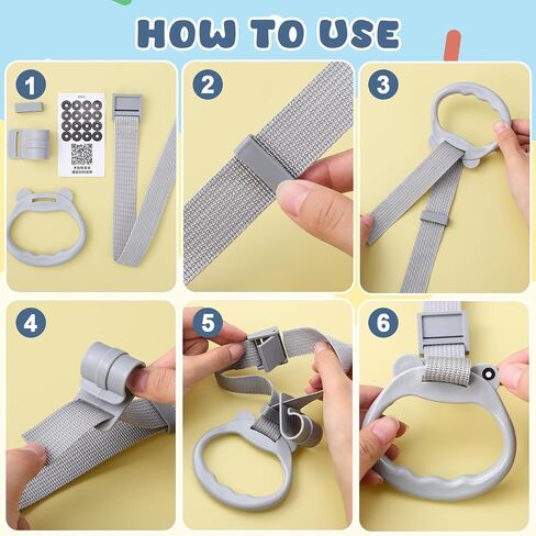 Toyvian 2 Pcs Baby Playpen Pull up Rings Adjustable Toddler Walking Assistant Handles Soft Plastic Safety Gate Accessories for Infant Bed Support in Saudi Arabia