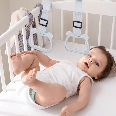 Toyvian 2 Pcs Baby Playpen Pull up Rings Adjustable Toddler Walking Assistant Handles Soft Plastic Safety Gate Accessories for Infant Bed Support in Saudi Arabia