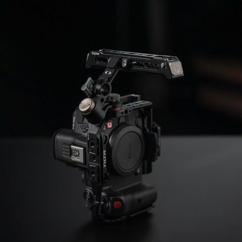 Tilta Half Camera Cage for Canon R5C Lightweight Kit | Dual Directional Arca-Swiss Quick Release Plate | Unobstructed Original Grip | Silicone Pad – Black in Saudi Arabia