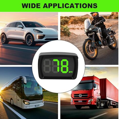 عداد السرعة الرقمي GPS للسيارة ميلا في الساعة، عداد سرعة HUD العالمي مع خط LED كبير، شاشة عرض رأسية لعربة الجولف، محرك شاحنة الدفع الرباعي لجميع المركبات، التوصيل والتشغيل مع كابل USB ومحول شاحن السيارة in Kuwait