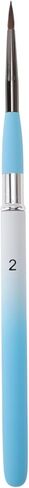 Generic 1 Pcs Painting Brush for Gouache Animal Hair Bristles with Metal Handle Sky Blue White 7.1 Inch in Saudi Arabia