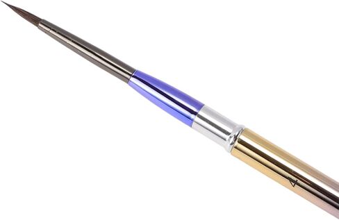 Generic 1 Pcs Painting Brush for Gouache Animal Hair Bristles with Metal Handle Gradient Blue Purple Gold Tone 7.2 Inch in Saudi Arabia
