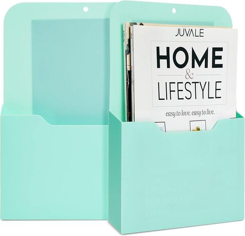 Okuna Outpost 3 Piece Magnetic File Holder for Refrigerator, Organizer for Mail, Folders, Pens (Teal, 3 Sizes) in Saudi Arabia