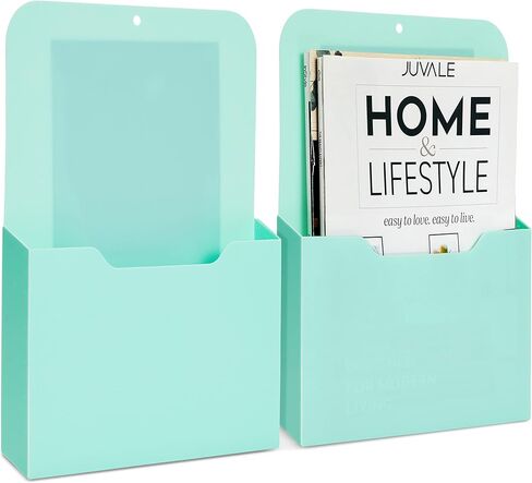 Okuna Outpost 3 Piece Magnetic File Holder for Refrigerator, Organizer for Mail, Folders, Pens (Teal, 3 Sizes) in Saudi Arabia