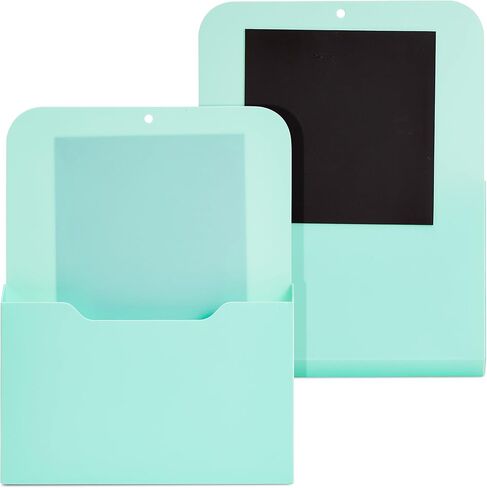 Okuna Outpost 3 Piece Magnetic File Holder for Refrigerator, Organizer for Mail, Folders, Pens (Teal, 3 Sizes) in Saudi Arabia