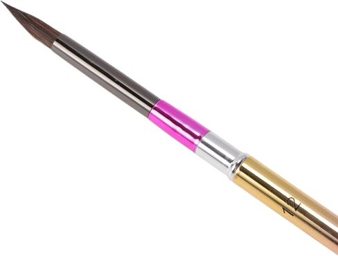 Generic 1 Pcs Painting Brush for Gouache Animal Hair Bristles with Metal Handle Gradient Rose Gold Tone 7.5 Inch in Saudi Arabia