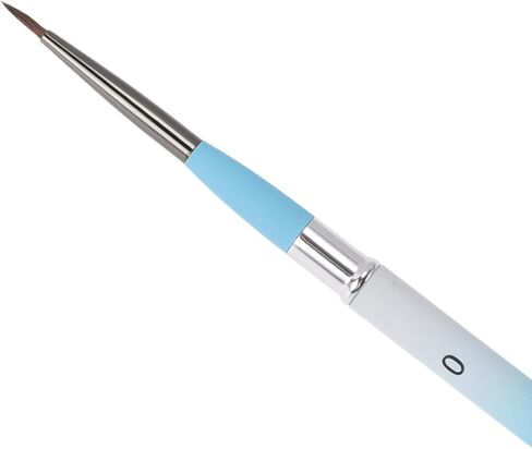 Generic 1 Pcs Brush for Painting for Gouache Animal Hair Bristles with Metal Handle Sky Blue White 7.1 Inch in Saudi Arabia