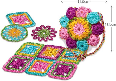 4M: Easy-to-Do Crochet - DIY Knitting Craft Kit, Learn 3 Yarn Work Projects, Create Coasters-Mini Bag-Placemat, All-in-1 Set, Beginners & Kids Ages 8+ in Saudi Arabia