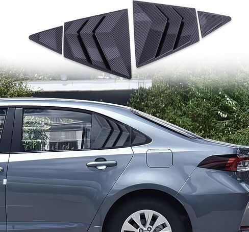 Rear Side Window Louvers for Corolla Compatible with Toyota Corolla 2020 2021 2022 2023 2024 2025 Exterior Accessories Air Vent Window Scoop Shades Blinds Cover(Carbon Fiber) in Saudi Arabia