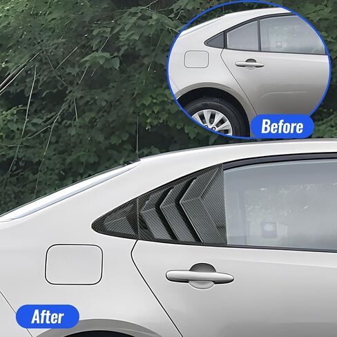 Rear Side Window Louvers for Corolla Compatible with Toyota Corolla 2020 2021 2022 2023 2024 2025 Exterior Accessories Air Vent Window Scoop Shades Blinds Cover(Carbon Fiber) in Saudi Arabia