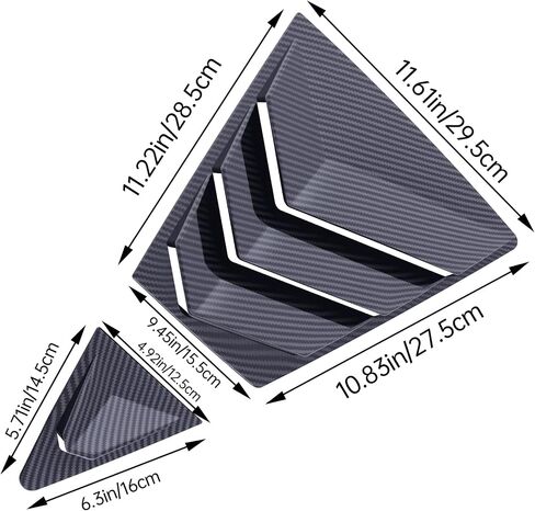 Rear Side Window Louvers for Corolla Compatible with Toyota Corolla 2020 2021 2022 2023 2024 2025 Exterior Accessories Air Vent Window Scoop Shades Blinds Cover(Carbon Fiber) in Saudi Arabia