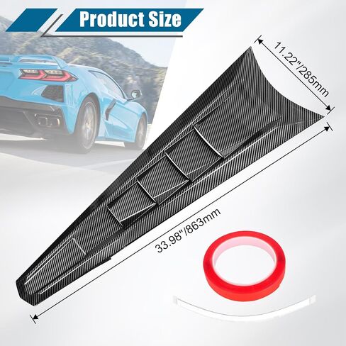غطاء لوحة الكسوة المزخرف بالنافذة الخلفية متوافق مع Chevy C8 Corvette Stingray E-Ray Z06 Z51 Coupe 2020-2025 الملحقات الخارجية لتزيين النافذة الخلفية in Kuwait