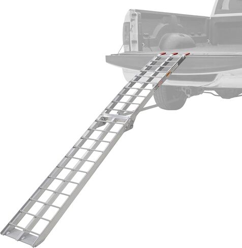 Black Widow 7' 5" Motorcycle Dirt Bike Loading Ramp Aluminum Folding Serrated Rung Surface 750 lb. Capacity for Pickup Truck Bed and Trailer in Saudi Arabia
