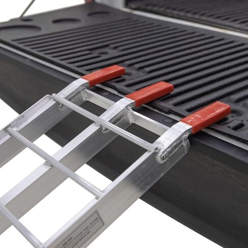 Black Widow 7' 5" Motorcycle Dirt Bike Loading Ramp Aluminum Folding Serrated Rung Surface 750 lb. Capacity for Pickup Truck Bed and Trailer in Saudi Arabia
