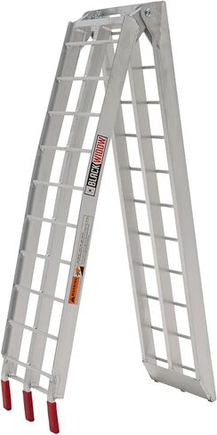 Black Widow 7' 5" Motorcycle Dirt Bike Loading Ramp Aluminum Folding Serrated Rung Surface 750 lb. Capacity for Pickup Truck Bed and Trailer in Saudi Arabia