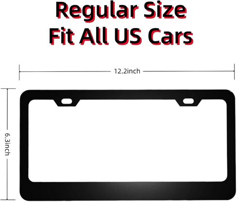 2PCS Black License Plate Frames Compatible with CRV Aluminum Alloy Car License Plate Holders License Plate Bracket Holder Cover (C2) in Saudi Arabia