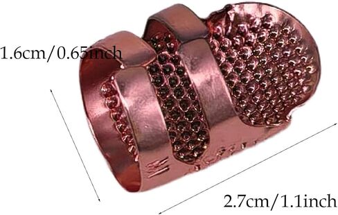 2pcs KC Adjustable Metal Thimble Protector Finger Guard for Embroidery, Needlework, Quilting, DIY Handcraft Projects in Saudi Arabia